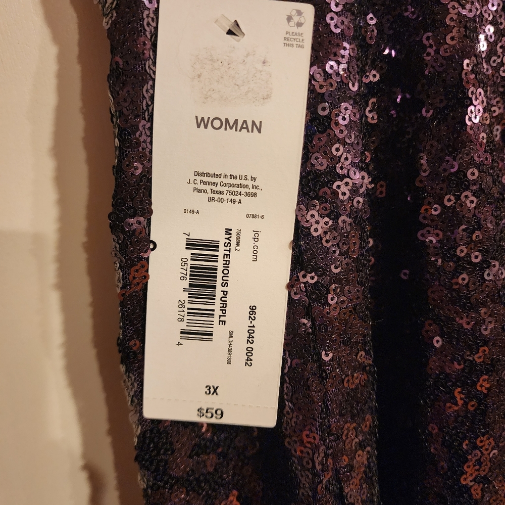 Liz Claiborne purple sequence pencil skirt size 3X